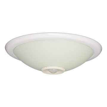 Fulgur s-22941 - Plafoniera a soffitto con sensore di movimento e sensore crepuscolare DARINA 2xE27/40W/230V Ø 30 cm bianca
