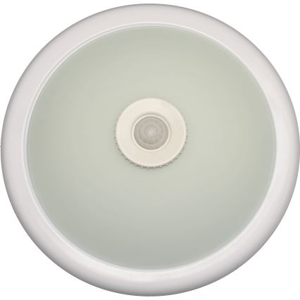 Fulgur s-22941 - Plafoniera a soffitto con sensore di movimento e sensore crepuscolare DARINA 2xE27/40W/230V Ø 30 cm bianca