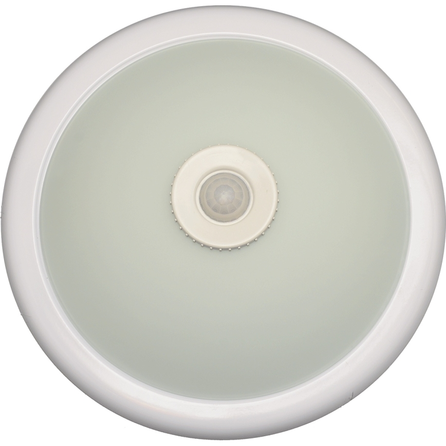 Fulgur s-22941 - Plafoniera a soffitto con sensore di movimento e sensore crepuscolare DARINA 2xE27/40W/230V Ø 30 cm bianca