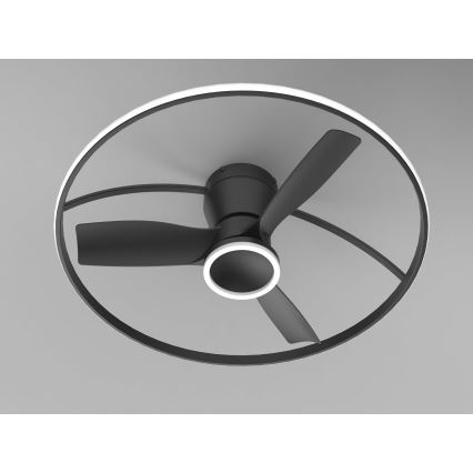 Fulgur s-43047 - Ventilatore da soffitto dimmerabile a LED THORA LED/50W/230V 2700-5000K nero + telecomando