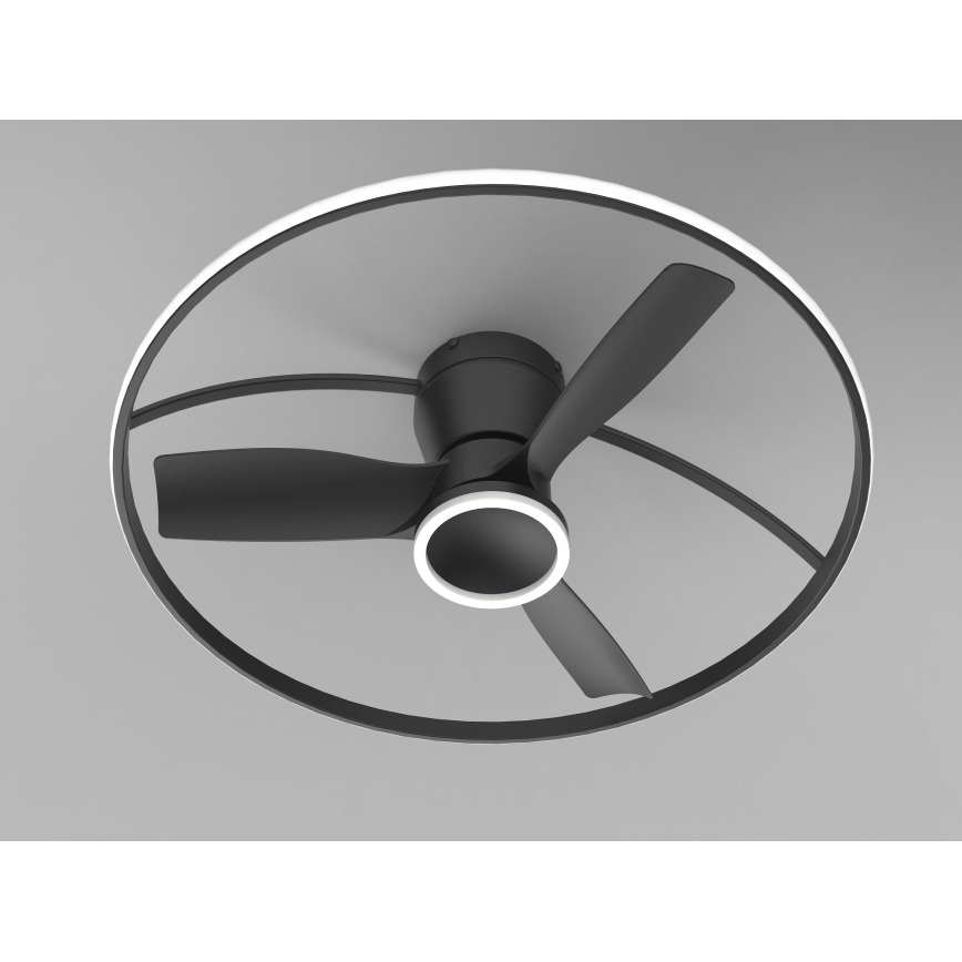 Fulgur s-43047 - Ventilatore da soffitto dimmerabile a LED THORA LED/50W/230V 2700-5000K nero + telecomando