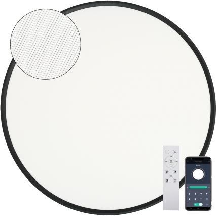 Fulgur s-43059 - Plafoniera LED dimmerabile NOMY LED/50W/230V 3000-6500K Ø 60 cm UGR19 IP40 Wi-Fi nera + telecomando