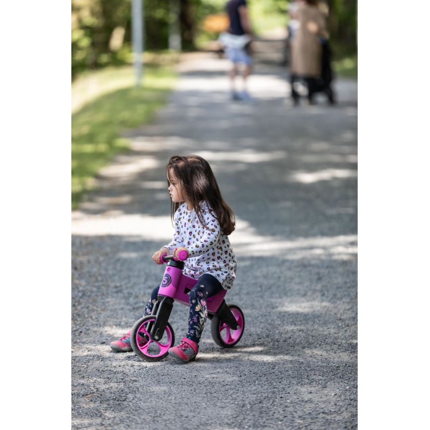 Funny Wheels - Bici senza pedali 2 in 1 RIDER SUPER SPORT rosa/nera