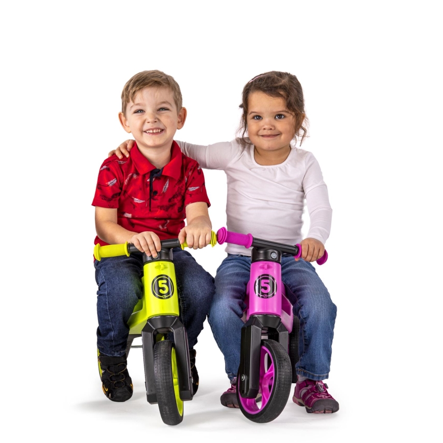 Funny Wheels - Bici senza pedali 2 in 1 RIDER SUPER SPORT rosa/nera