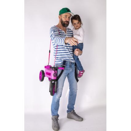 Funny Wheels - Bici senza pedali 2 in 1 RIDER SUPER SPORT rosa/nera