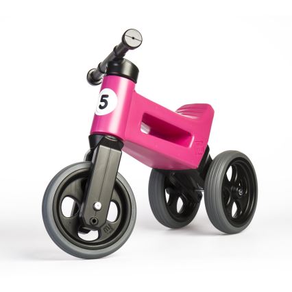 Funny Wheels - Bicicletta senza pedali 2 in 1 RIDER SPORT rosa/nera