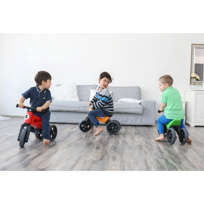 Funny Wheels - Bicicletta senza pedali 2 in 1 RIDER SPORT rosso/nero