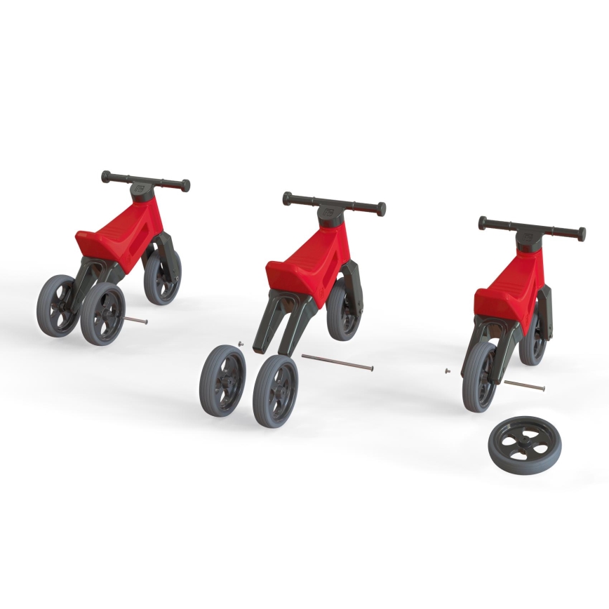 Funny Wheels - Bicicletta senza pedali 2 in 1 RIDER SPORT rosso/nero