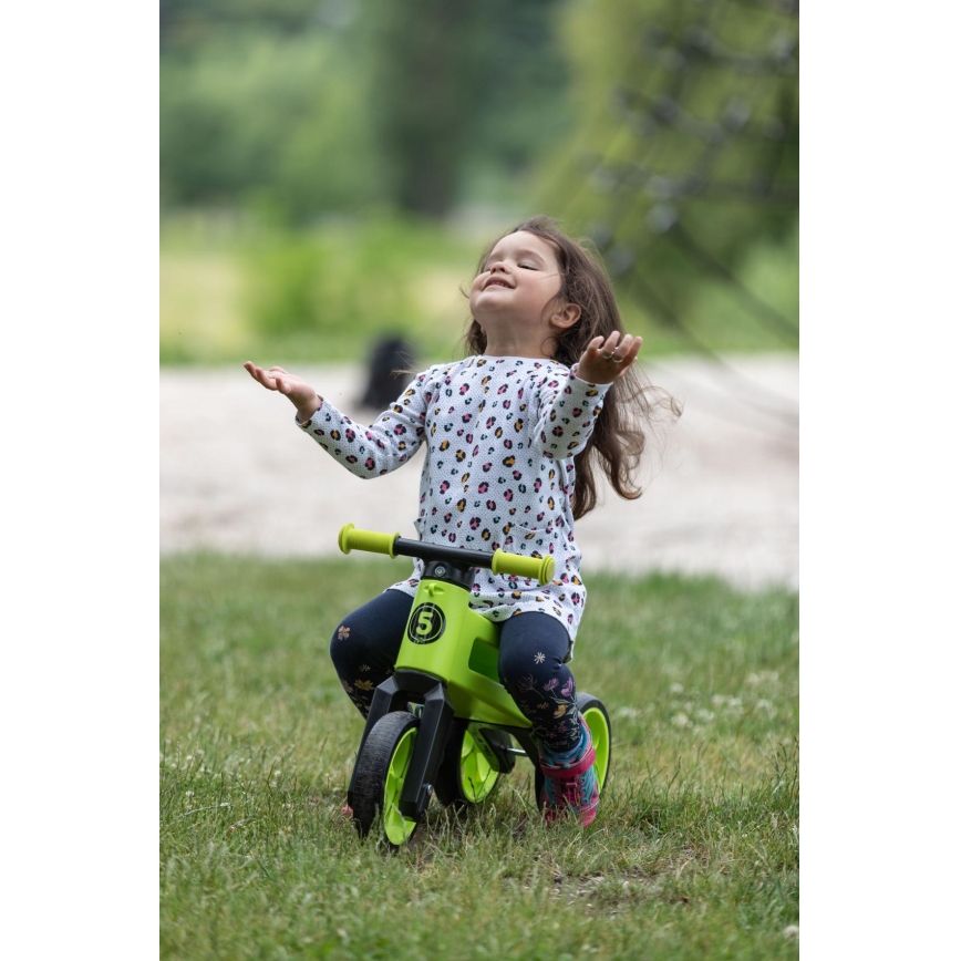 Funny Wheels - Bicicletta senza pedali 2 in 1 RIDER SUPER SPORT verde/nero