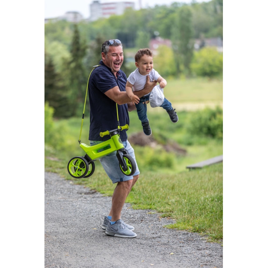 Funny Wheels - Bicicletta senza pedali 2 in 1 RIDER SUPER SPORT verde/nero