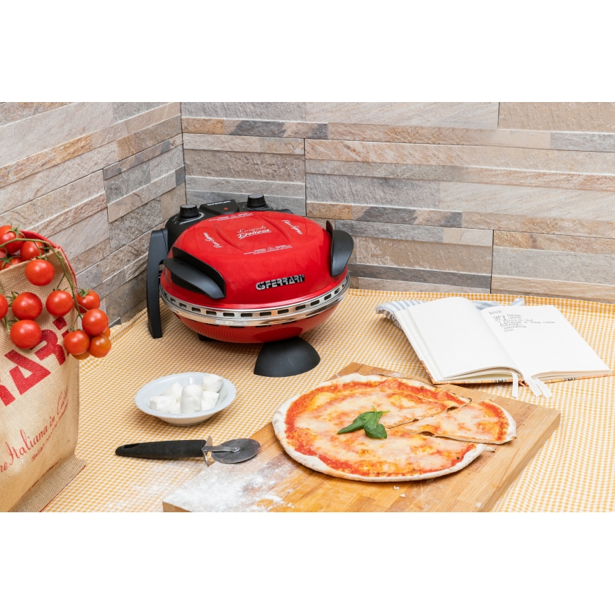 G3Ferrari G1000602 - Forno per pizza DELIZIA 1200W/230V rosso