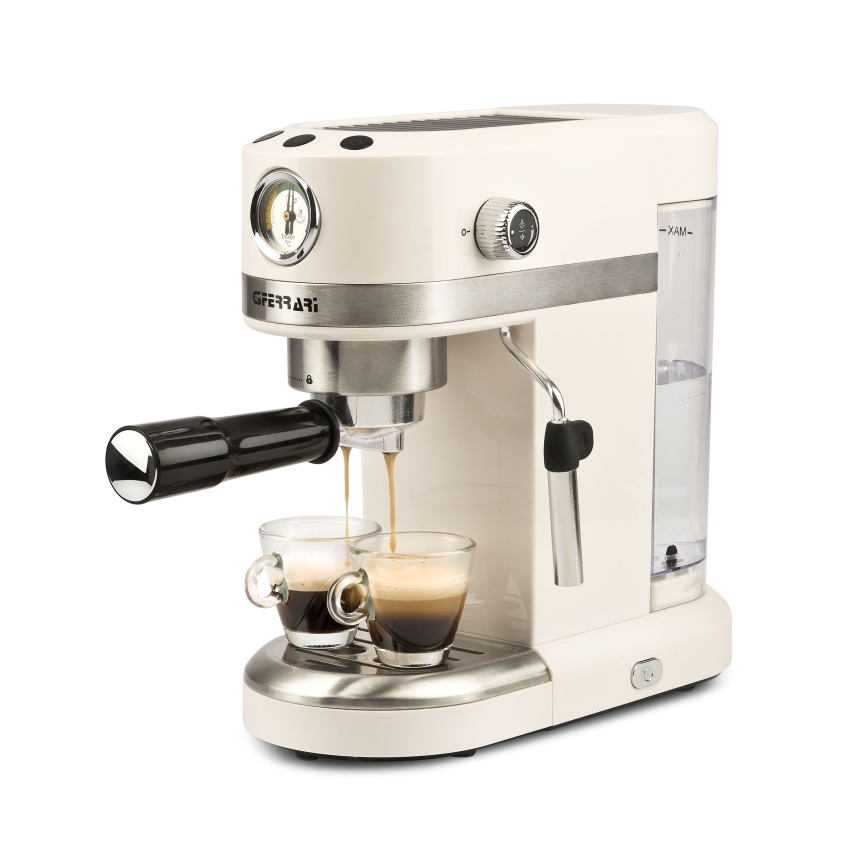 G3Ferrari G1016801 - Macchina per caffè espresso a leva AMARCORD, 1350 W/230 V, 15 bar, colore crema