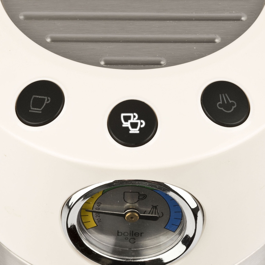 G3Ferrari G1016801 - Macchina per caffè espresso a leva AMARCORD, 1350 W/230 V, 15 bar, colore crema