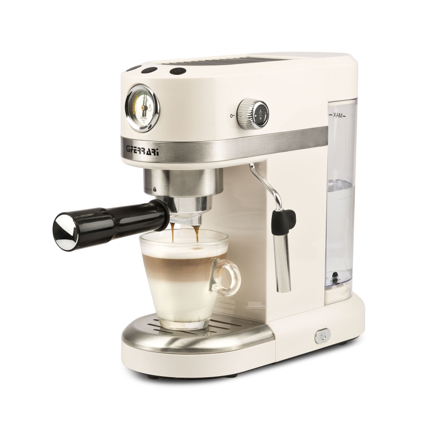 G3Ferrari G1016801 - Macchina per caffè espresso a leva AMARCORD, 1350 W/230 V, 15 bar, colore crema