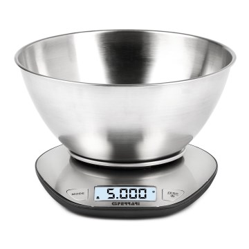 G3Ferrari G2006200 - Bilancia da cucina digitale con ciotola, 2x AAA, in acciaio inox