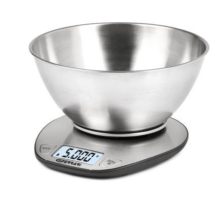 G3Ferrari G2006200 - Bilancia da cucina digitale con ciotola, 2x AAA, in acciaio inox