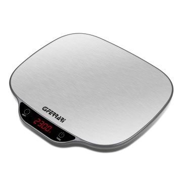 G3Ferrari G2009600 - Bilancia da cucina PATTY, alimentazione 2x AAA, in acciaio inox