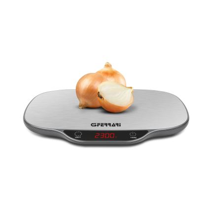 G3Ferrari G2009600 - Bilancia da cucina PATTY, alimentazione 2x AAA, in acciaio inox