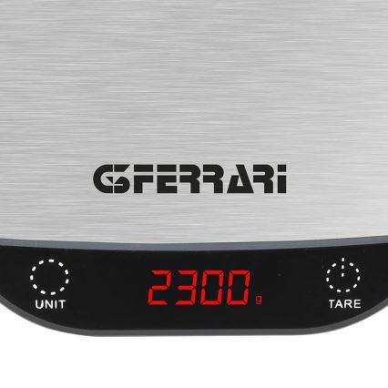 G3Ferrari G2009600 - Bilancia da cucina PATTY, alimentazione 2x AAA, in acciaio inox