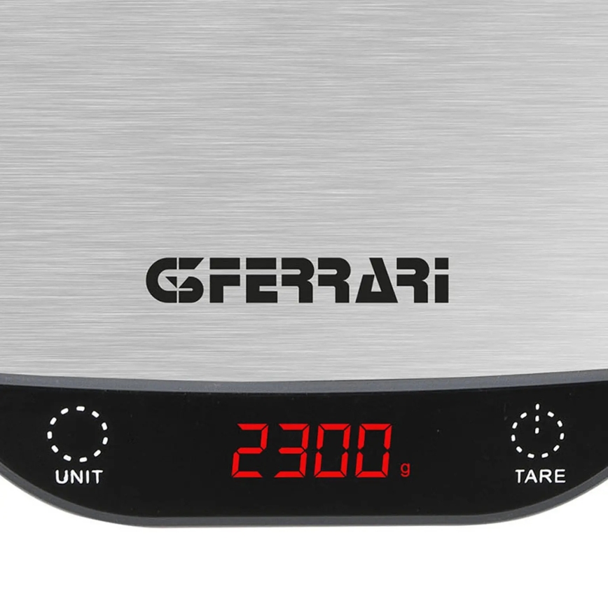 G3Ferrari G2009600 - Bilancia da cucina PATTY, alimentazione 2x AAA, in acciaio inox