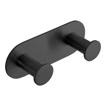 Gancio 11,5x4,5 cm acciaio inox/nero
