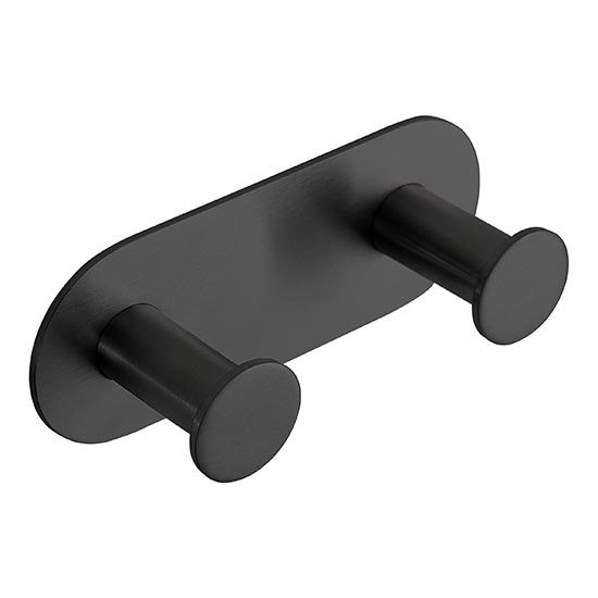 Gancio 11,5x4,5 cm acciaio inox/nero