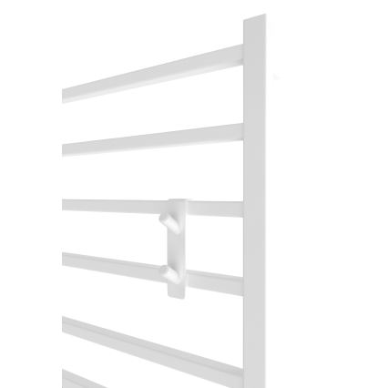 Gancio per radiatore in acciaio inox/bianco