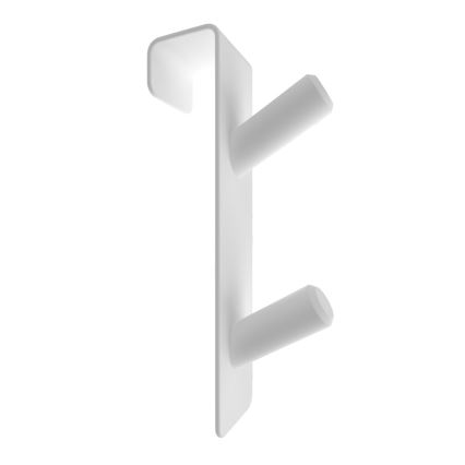 Gancio per radiatore in acciaio inox/bianco