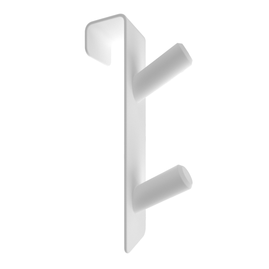 Gancio per radiatore in acciaio inox/bianco