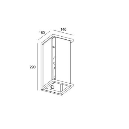 Gardino LX1465 - Lampada da esterno con sensore MELISSA 1xE27/15W/230V IP54