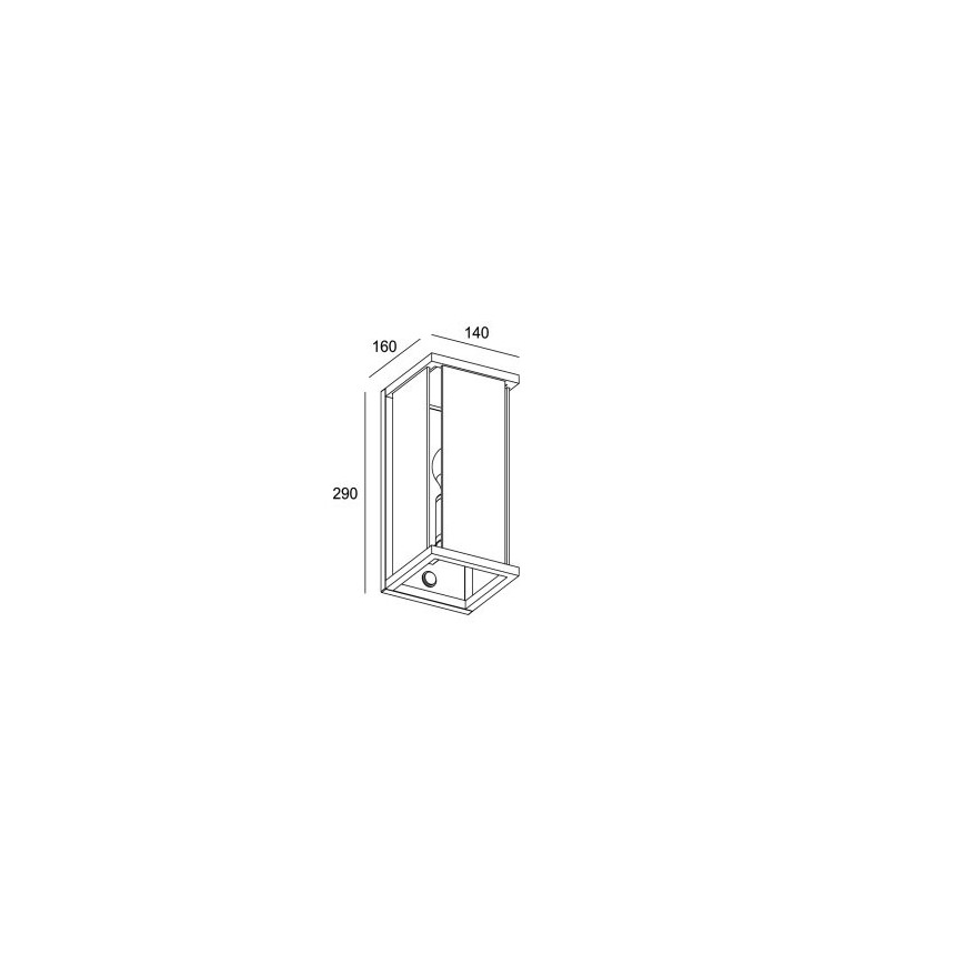 Gardino LX1465 - Lampada da esterno con sensore MELISSA 1xE27/15W/230V IP54