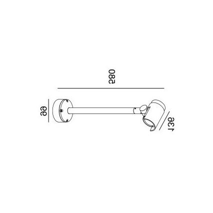 Gardino LX1674 - LED Luce Spot a parete da esterno ROSE LED/15W/230V IP65