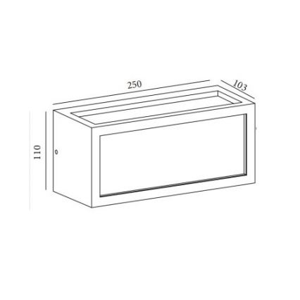 Gardino LX5705-LED - Applique LED da esterno BETULLA LED/18W/230V IP54