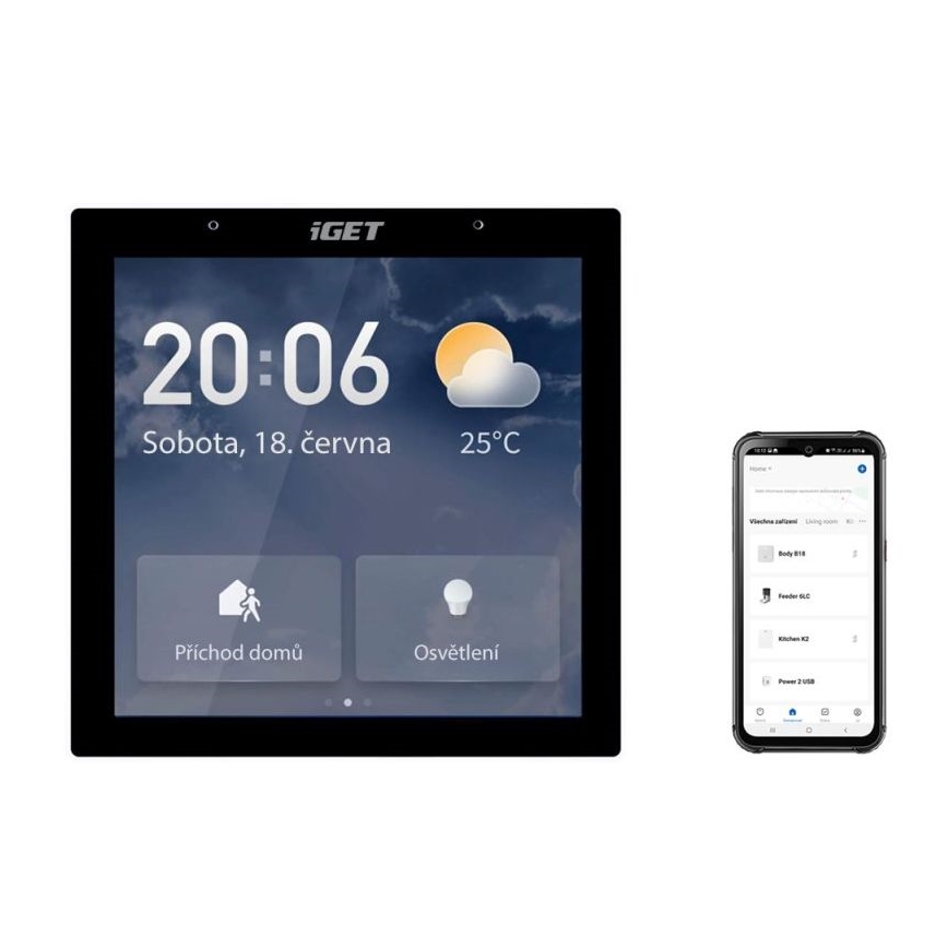 Gateway smart con un touch display GW6 Wi-Fi Zigbee Bluetooth
