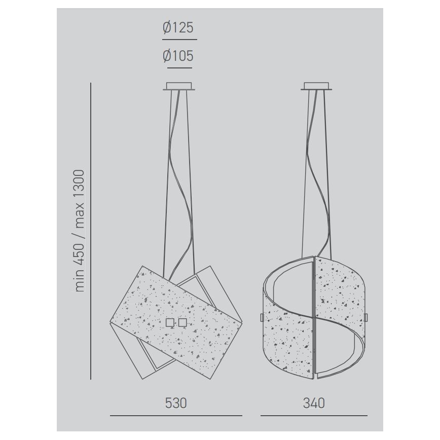 Gea Luce CAMILLA S G oro - Lampadario a sospensione con filo CAMILLA 2xE27/70W/230V oro