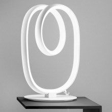Gea Luce DIVA L BIANCO SATINATO - Lampada da tavolo LED dimmerabile DIVA LED/17W/230V bianco