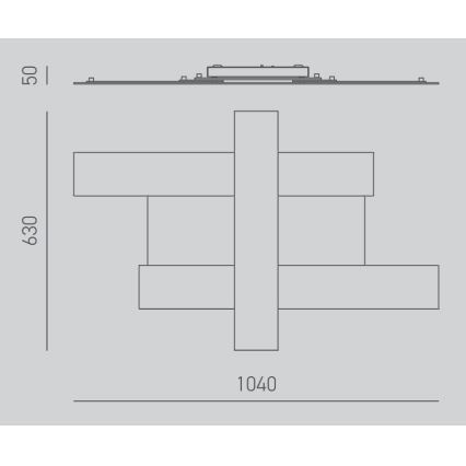 Gea Luce DOHA P G B - Plafoniera LED DOHA LED/50W/230V 104 cm bianco