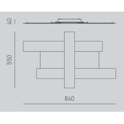 Gea Luce DOHA P M B - Plafoniera LED DOHA LED/40W/230V 84 cm bianco