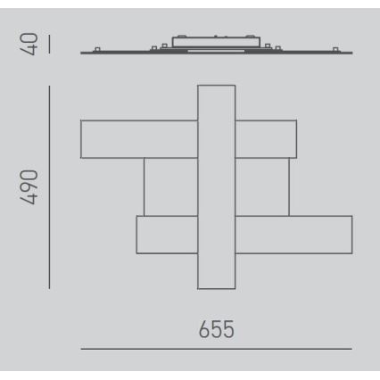 Gea Luce DOHA P P N - Plafoniera LED DOHA LED/30W/230V 65,5 cm nero