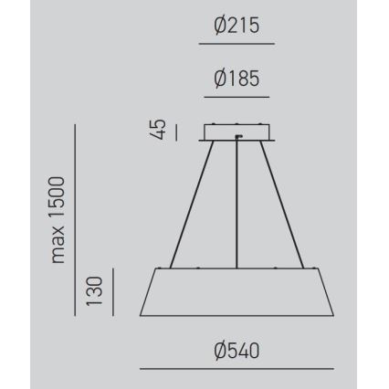 Gea Luce JULIETTE S B - Lampadario a sospensione con filo LED dimmerabile JULIETTE LED/50W/230V bianco