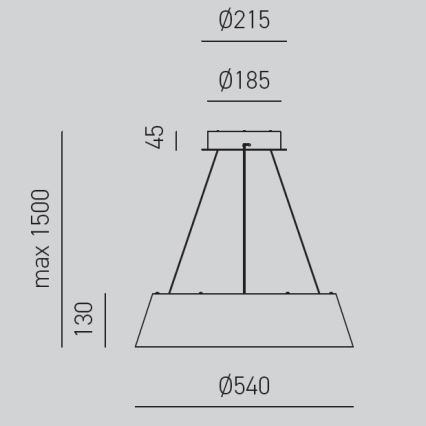 Gea Luce JULIETTE S N - Lampadario a sospensione con filo LED dimmerabile JULIETTE LED/50W/230V nero/oro