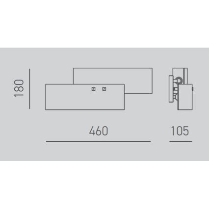 Gea Luce LARA A P arg - Applique LARA 2xE14/42W/230V argento