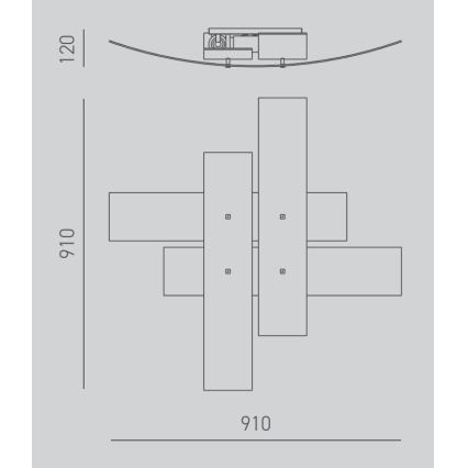 Gea Luce LARA P G arg - Plafoniera LARA 4xE27/52W/230V argento