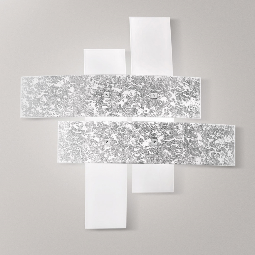 Gea Luce LARA P M arg - Plafoniera LARA 2xE27/70W/230V 70 cm argento
