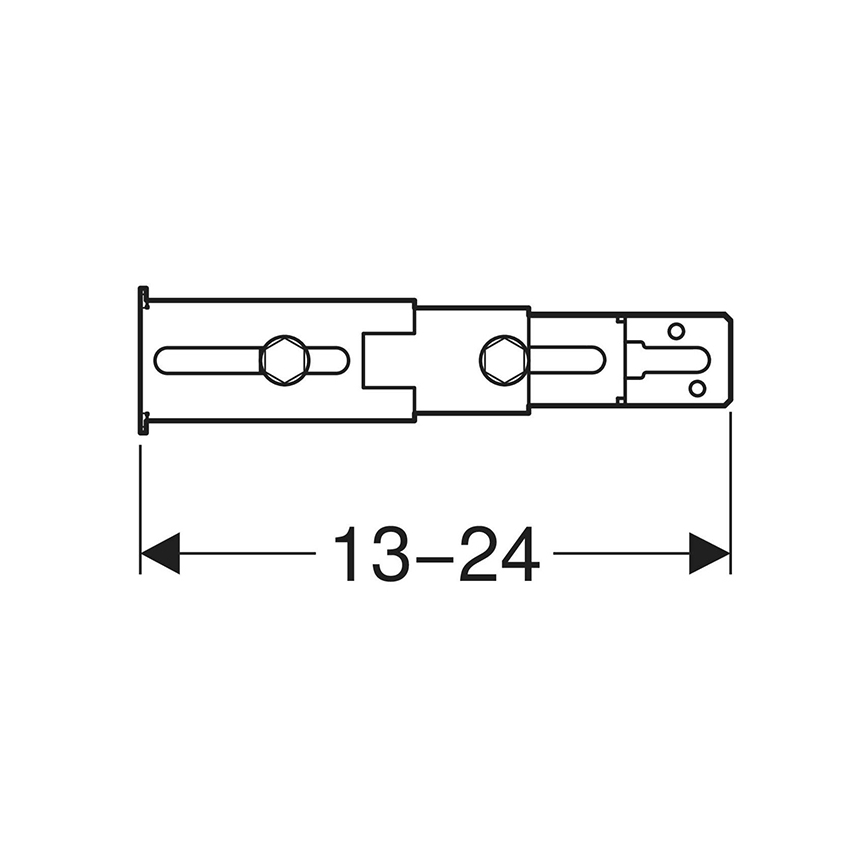 Geberit 111.064.00.1 - Set per il fissaggio dei piedini alla parete posteriore Duofix, 2 pz