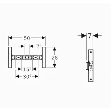 Geberit 111.770.00.2 - Modulo da incasso per miscelatore Duofix