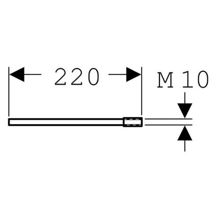 Geberit 111.887.00.1 - Kit di prolunga per fissaggio a parete Duofix 22 cm