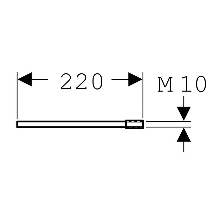 Geberit 111.887.00.1 - Kit di prolunga per fissaggio a parete Duofix 22 cm
