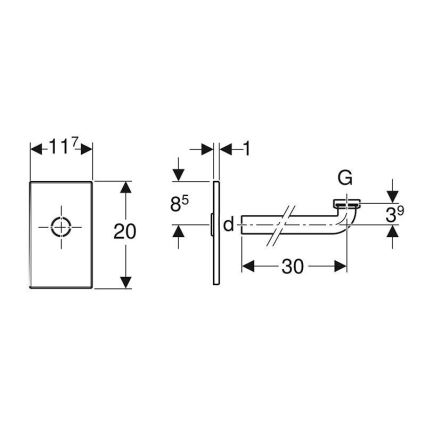 Geberit 115.416.11.1 - Kit di montaggio per lavabo, bianco alpino