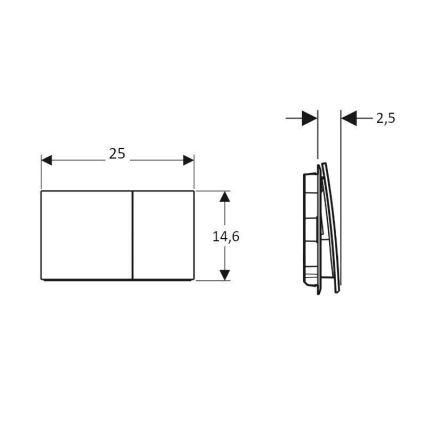 Geberit 115.622.JL.1 - Pulsante di scarico Sigma70 25x14,6 cm grigio sabbia
